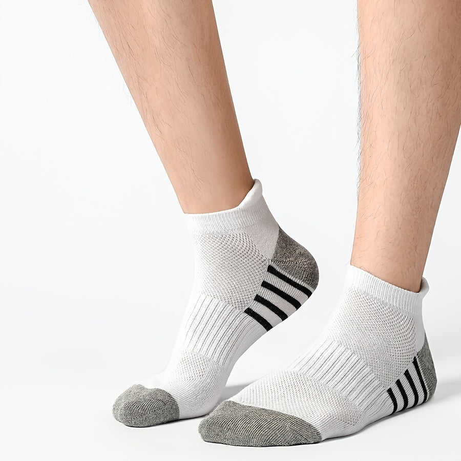 Casual Striped Sports Socks for Men (12 Pairs)