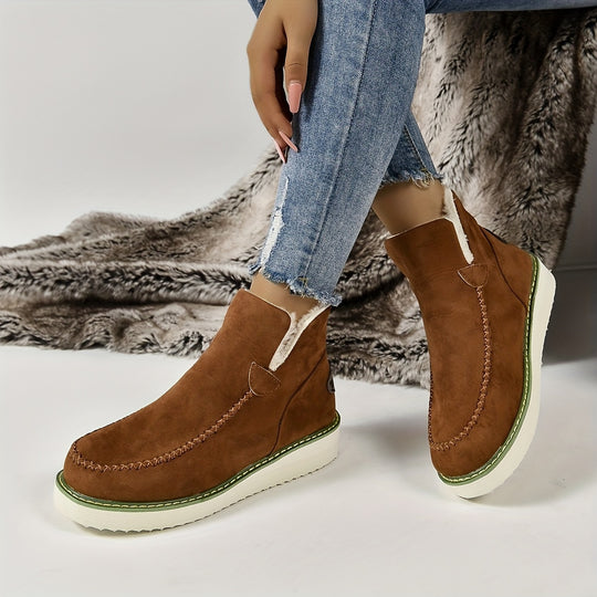 slip-on thermal boots for women