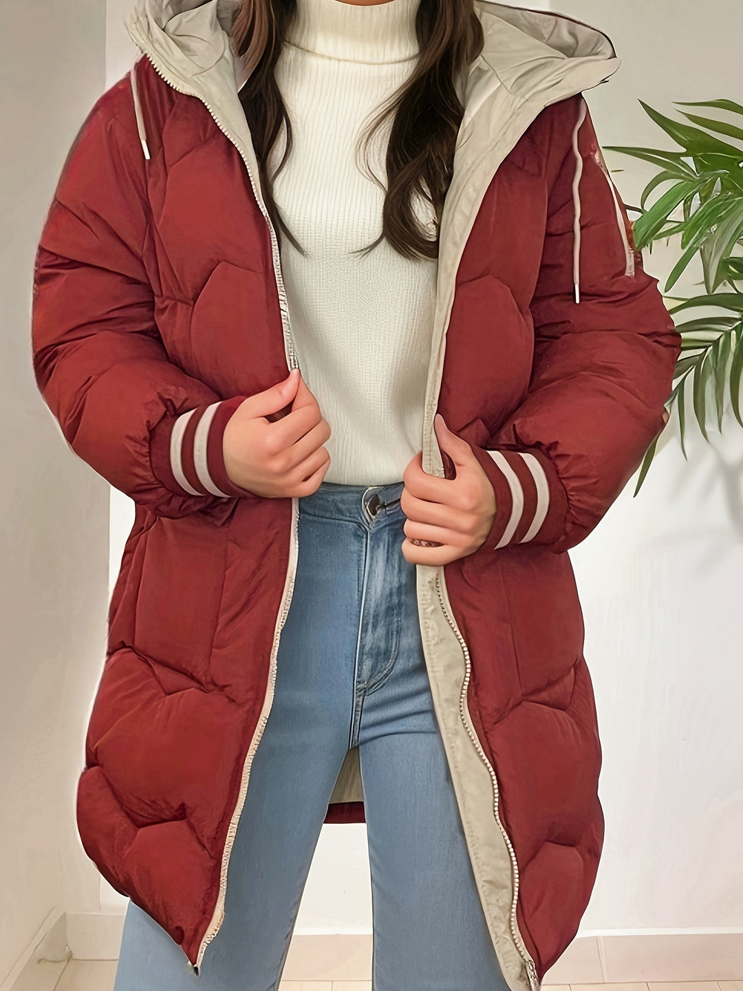 Warm fleece jacket for women