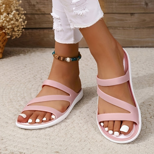 Flat slides for women