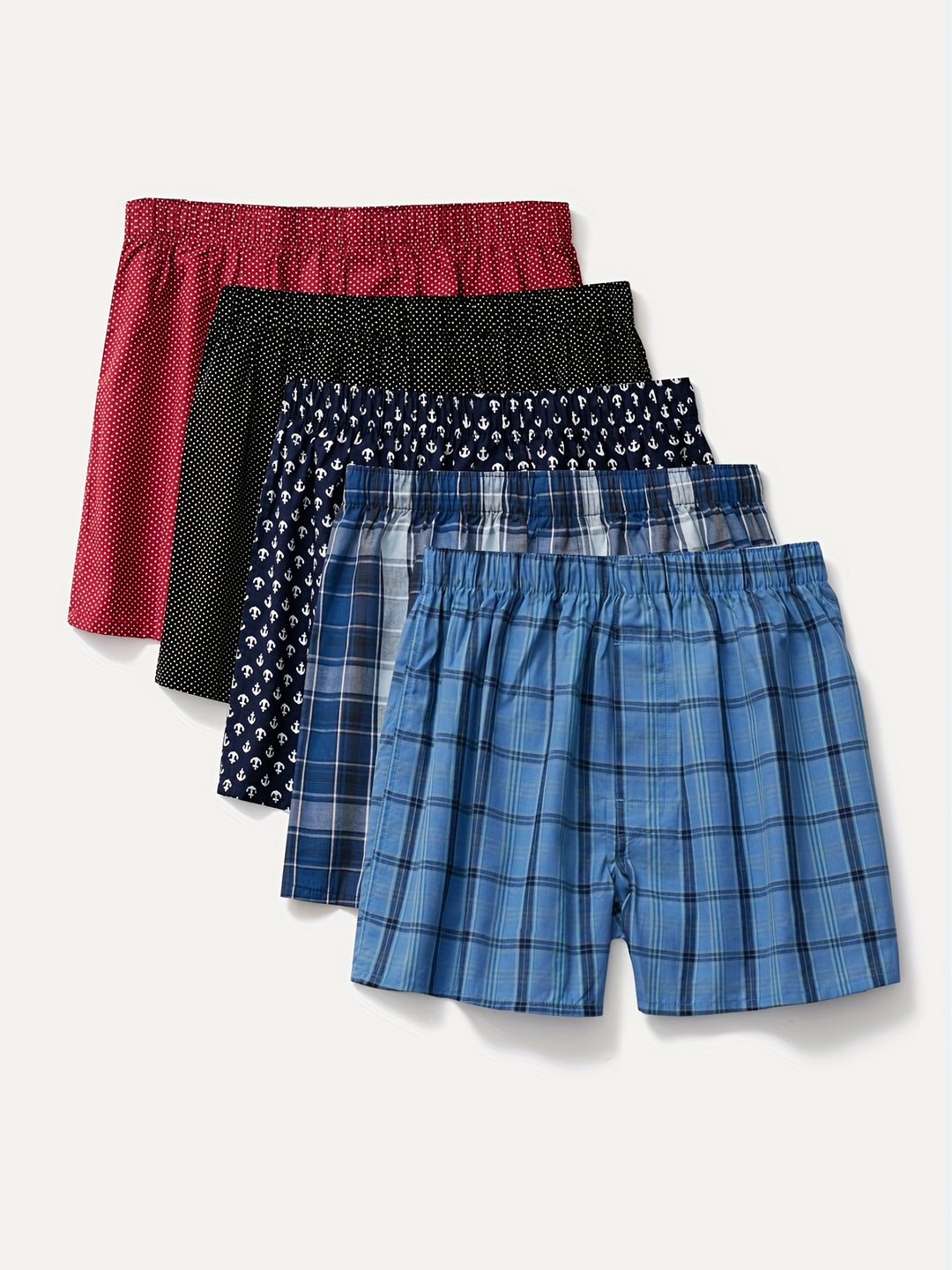 Men's Boxer Shorts, 5-Pack, Multicolor