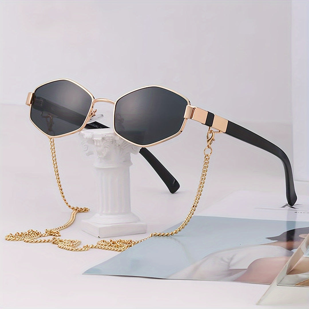 Fashionable retro sunglasses in polygon shape