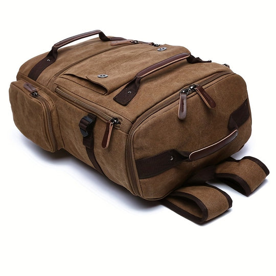 Multifunctional canvas backpack