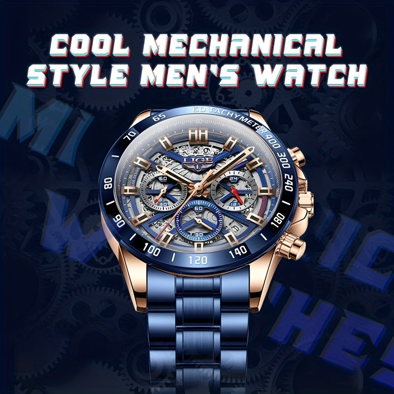 Hollowed-out chronograph watch