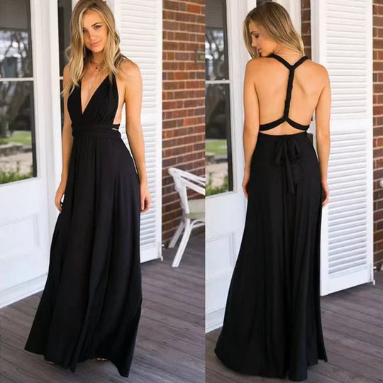 Elegant backless long dress