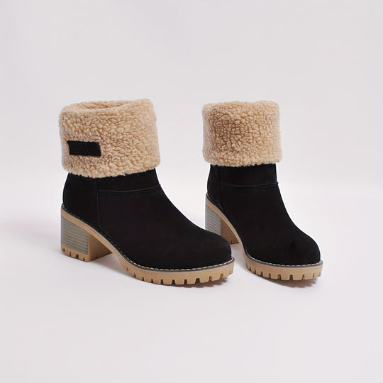 Plush-lined women's ankle boots