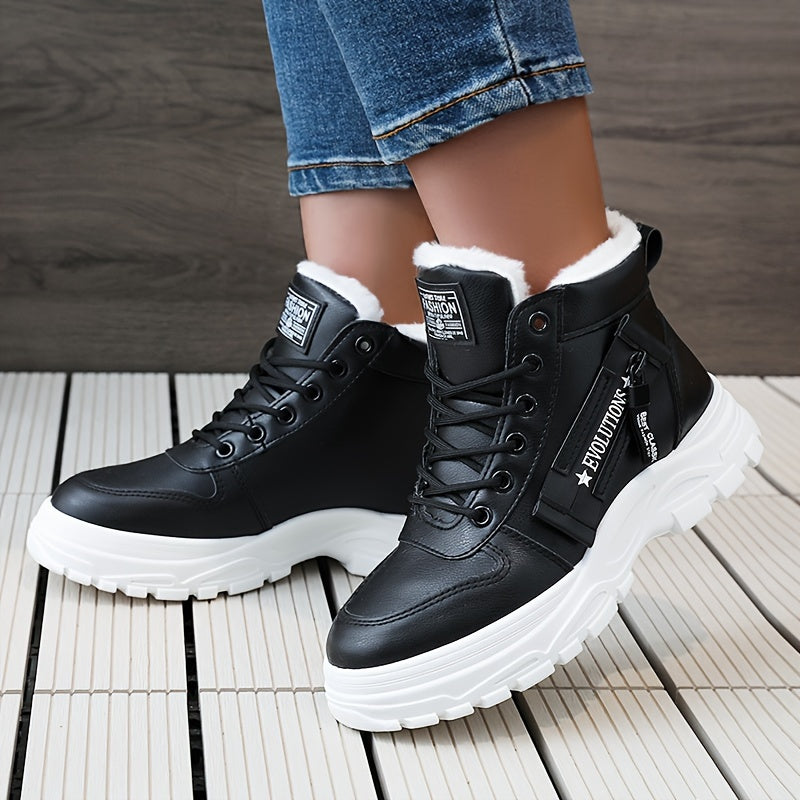 Fleece-lined women's ankle boots