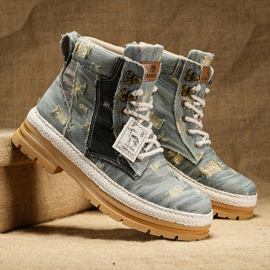 Canvas-Schnürstiefel für Männer