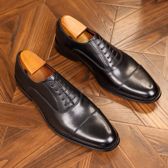 Men's Leather Cap Toe Oxford Shoes