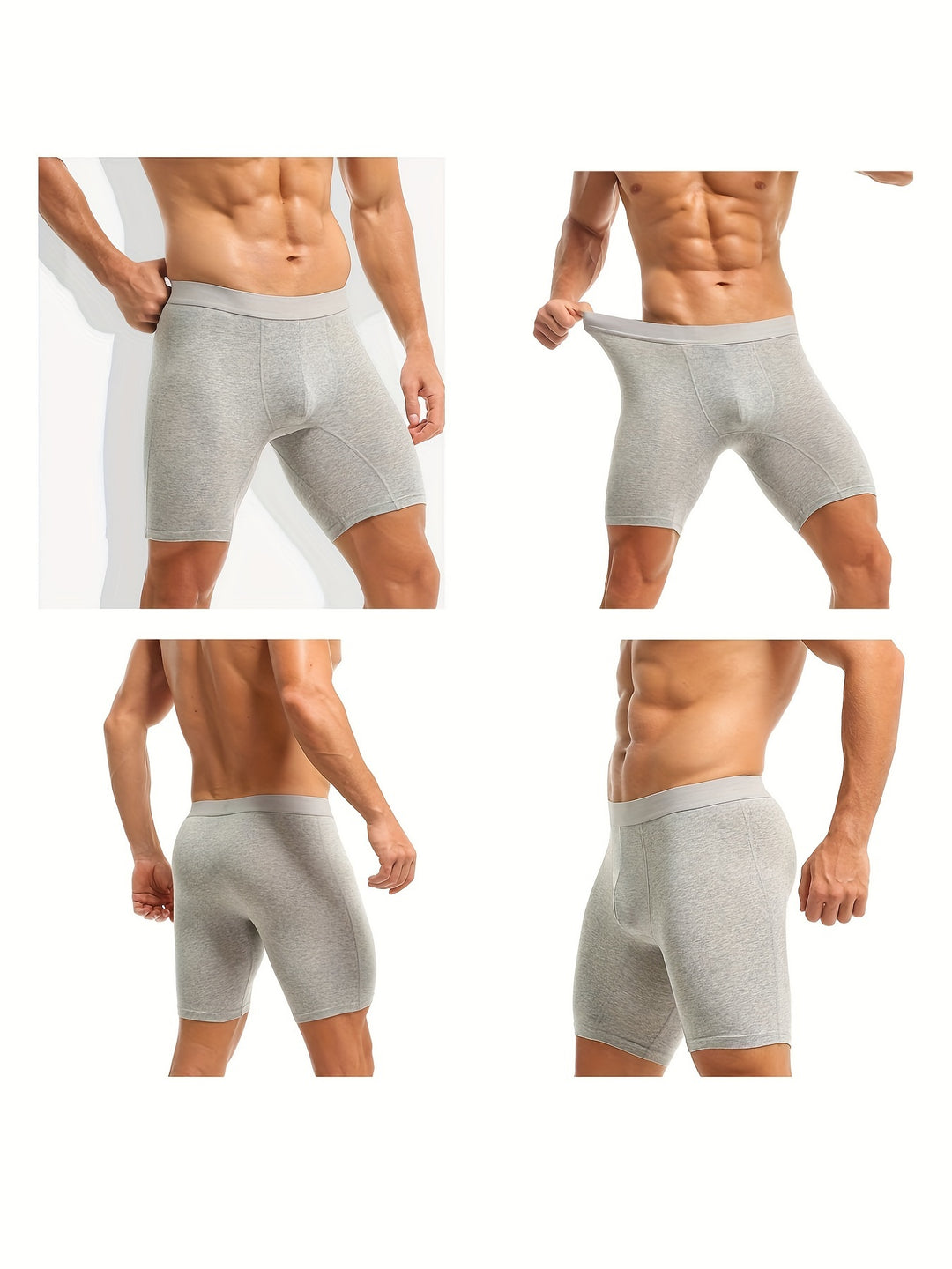 Men's Fashion Cotton Sports Boxer Shorts (5-Pack)