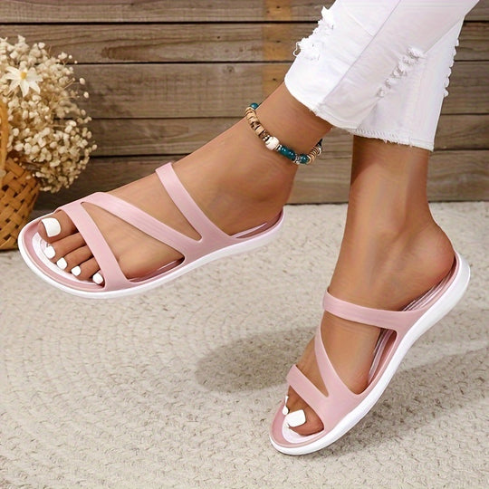 Flat slides for women