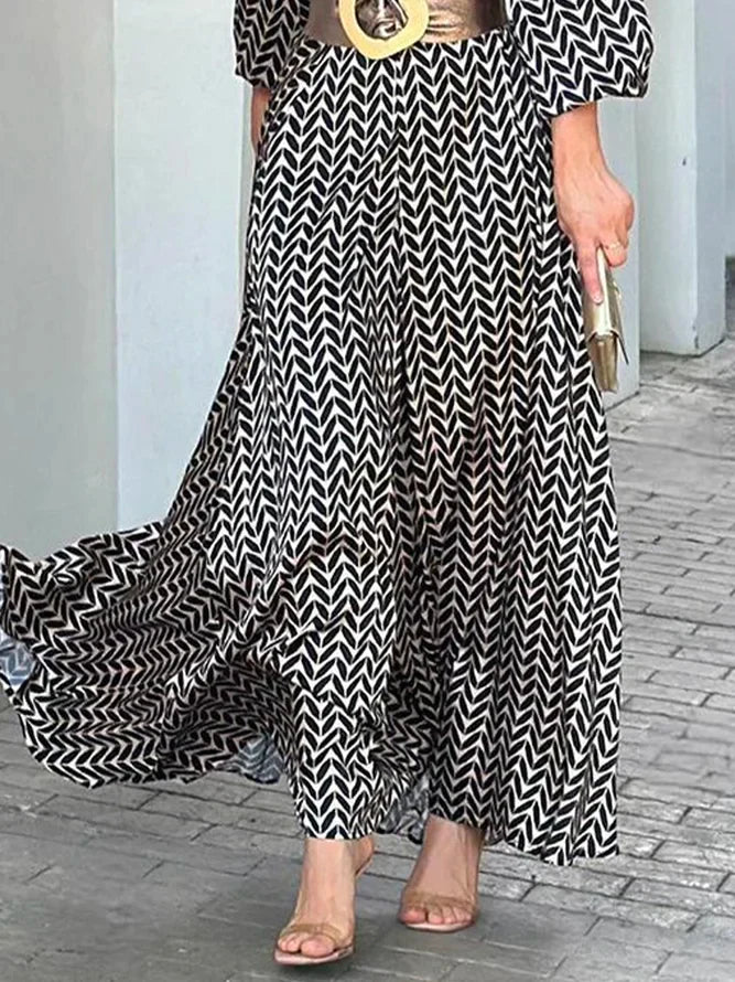 long-sleeved maxi dress