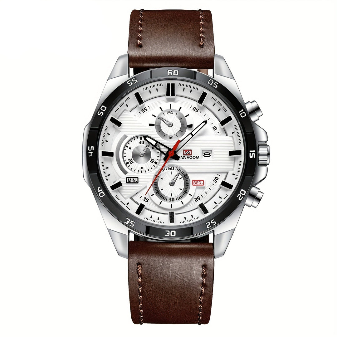 Casual Racing Calendar Wristwatch