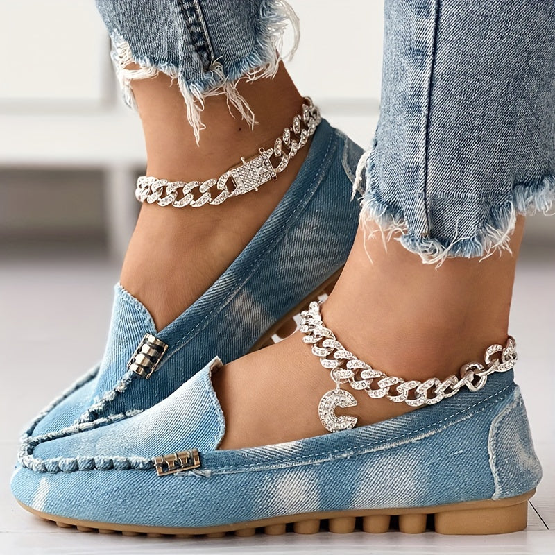 Damen Casual Denim Loafers