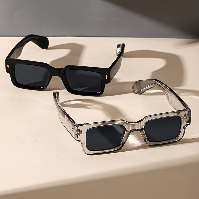 2 Stück Retro Square Mode Sonnenbrille