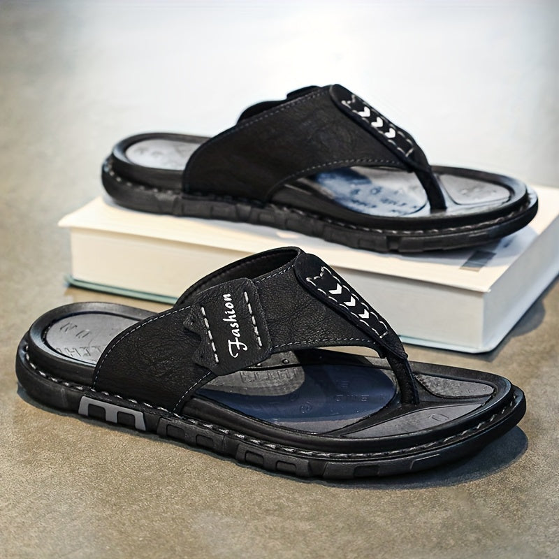 men's leather thong sandals