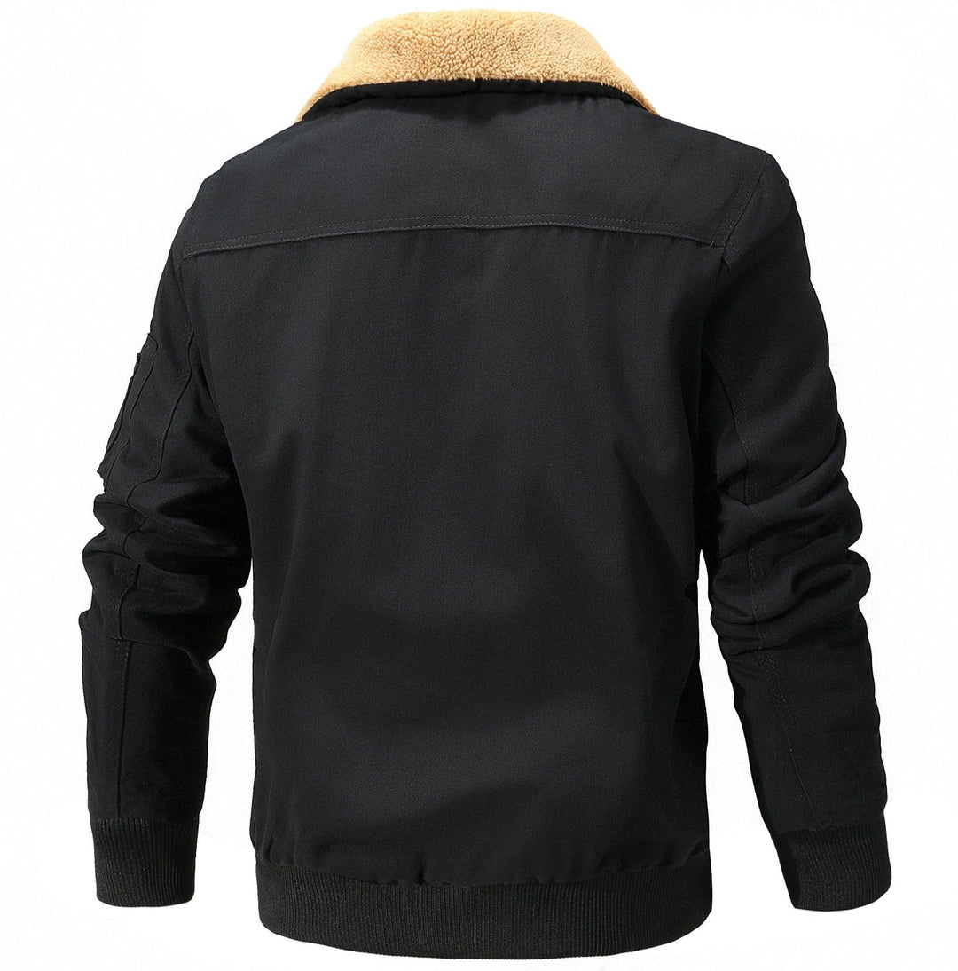 Fur collar cotton padded coat