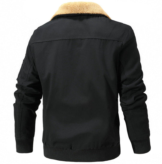 Fur collar cotton padded coat