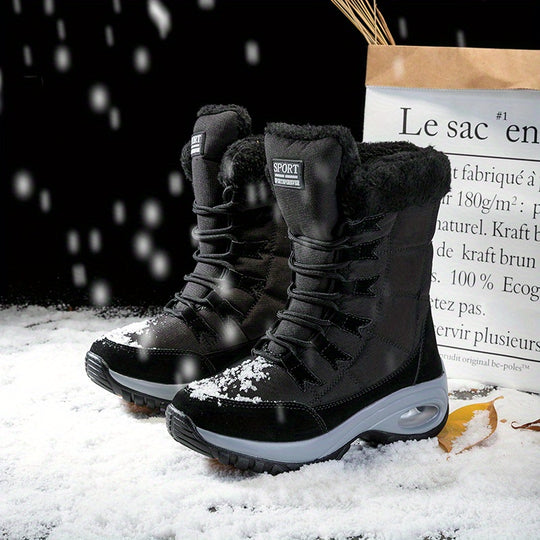 Lace-up thermal snow boots for women