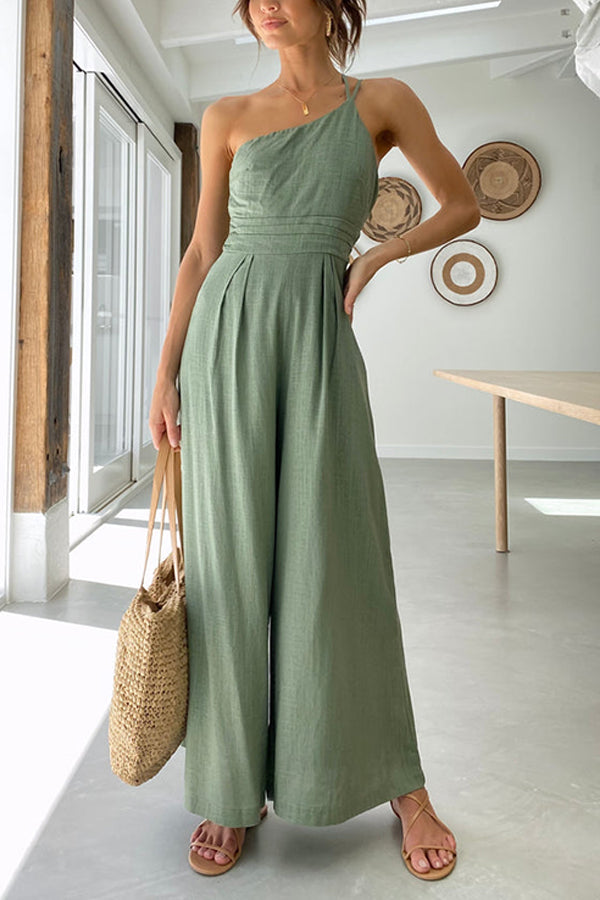 Chic one-strap jumpsuit for women