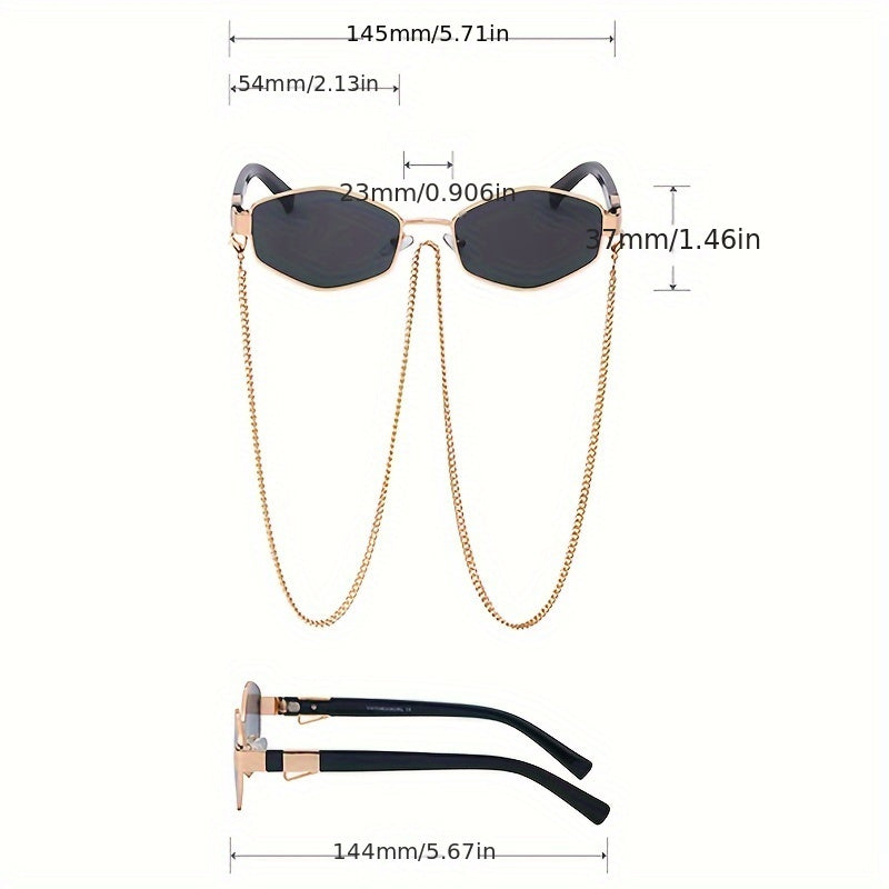 Fashionable retro sunglasses in polygon shape