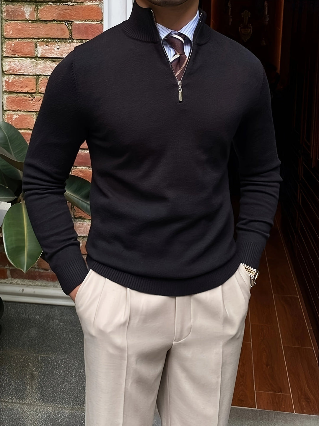 V-neck sweater for men