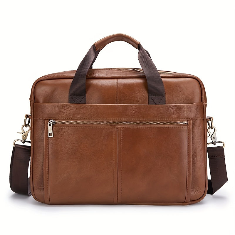 men's handbag made of genuine leather