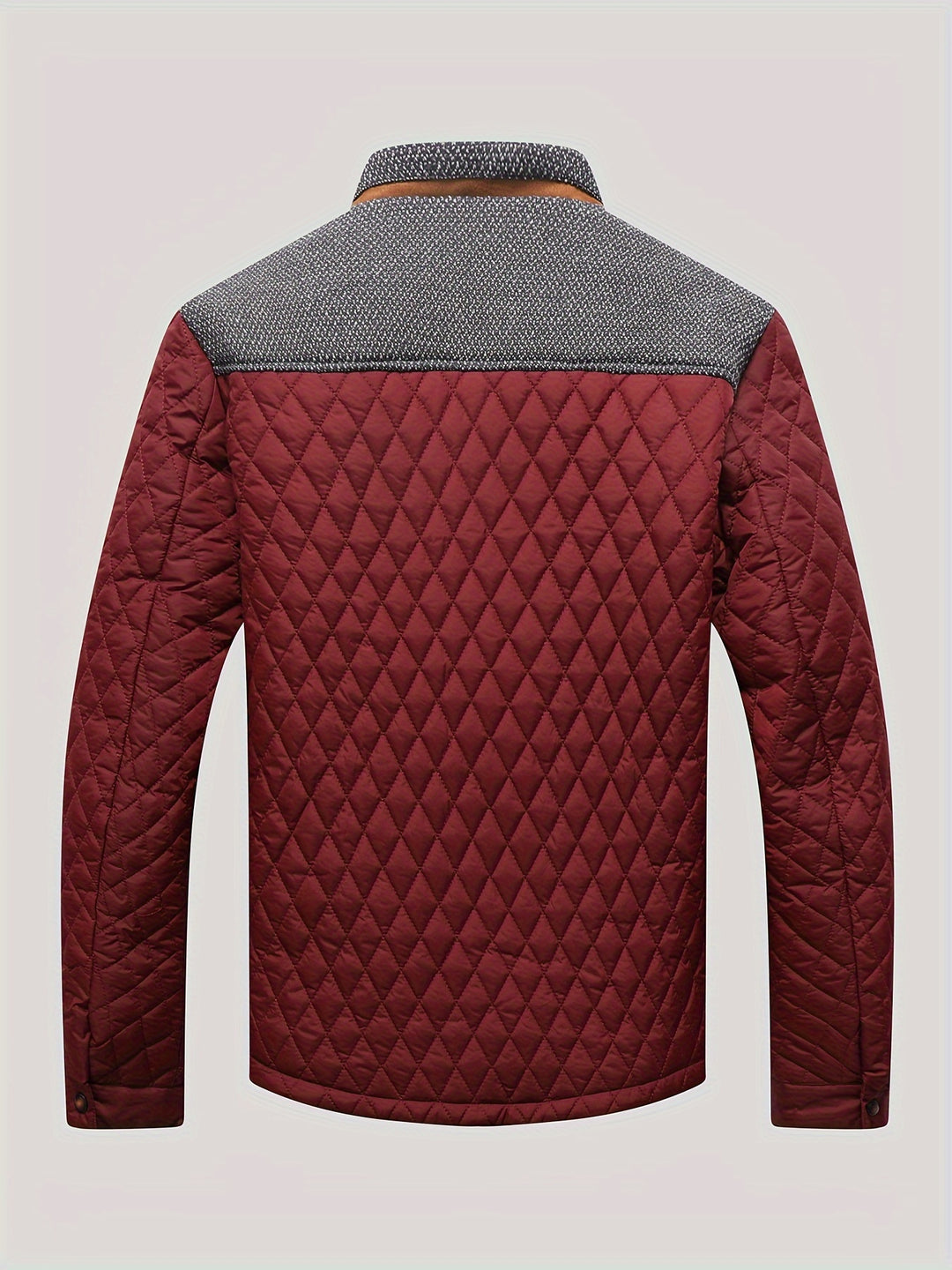 Windproof jacket with argyle pattern