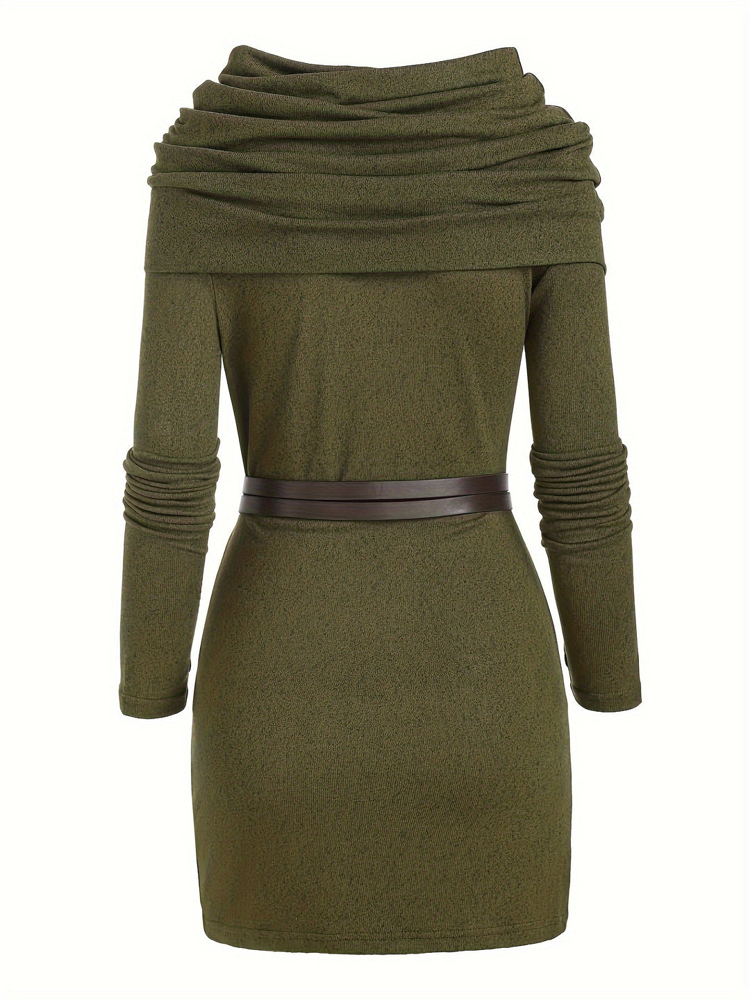 Long-sleeved hooded dress