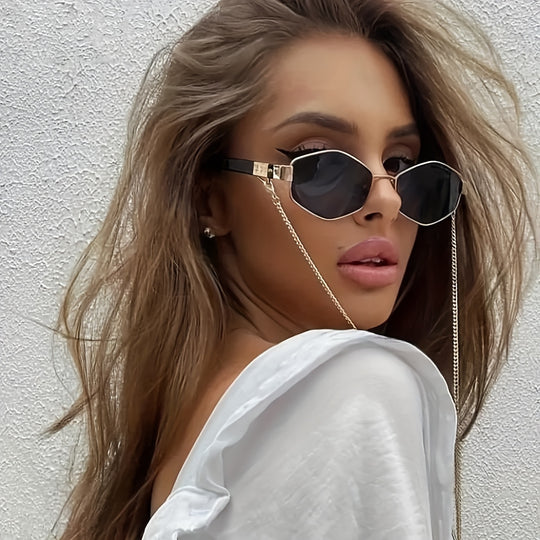 Fashionable retro sunglasses in polygon shape