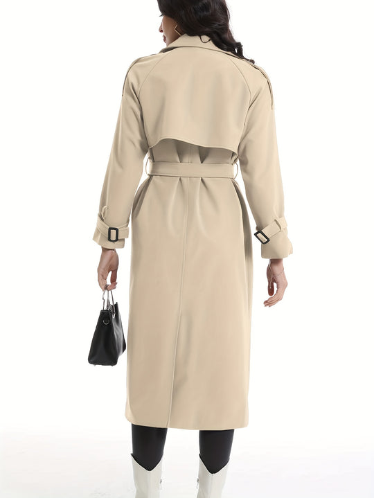 Women's trench coat with double belt