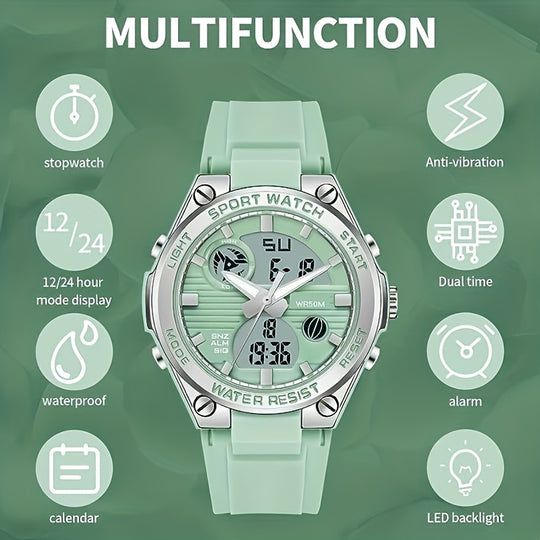 Luminous electronic sports watch for women