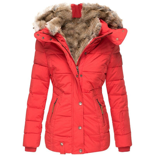 Women's Fur Collar Zipper Coat