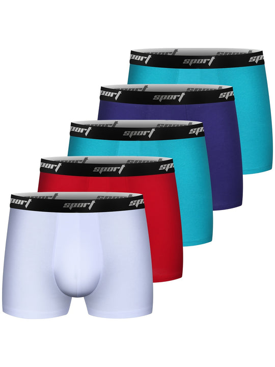 5-pack of soft, stretchy boxer shorts for men