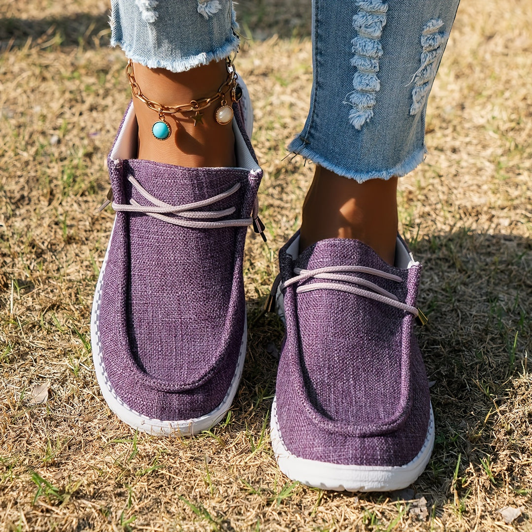 Bequeme einfarbige Loafers für Frauen