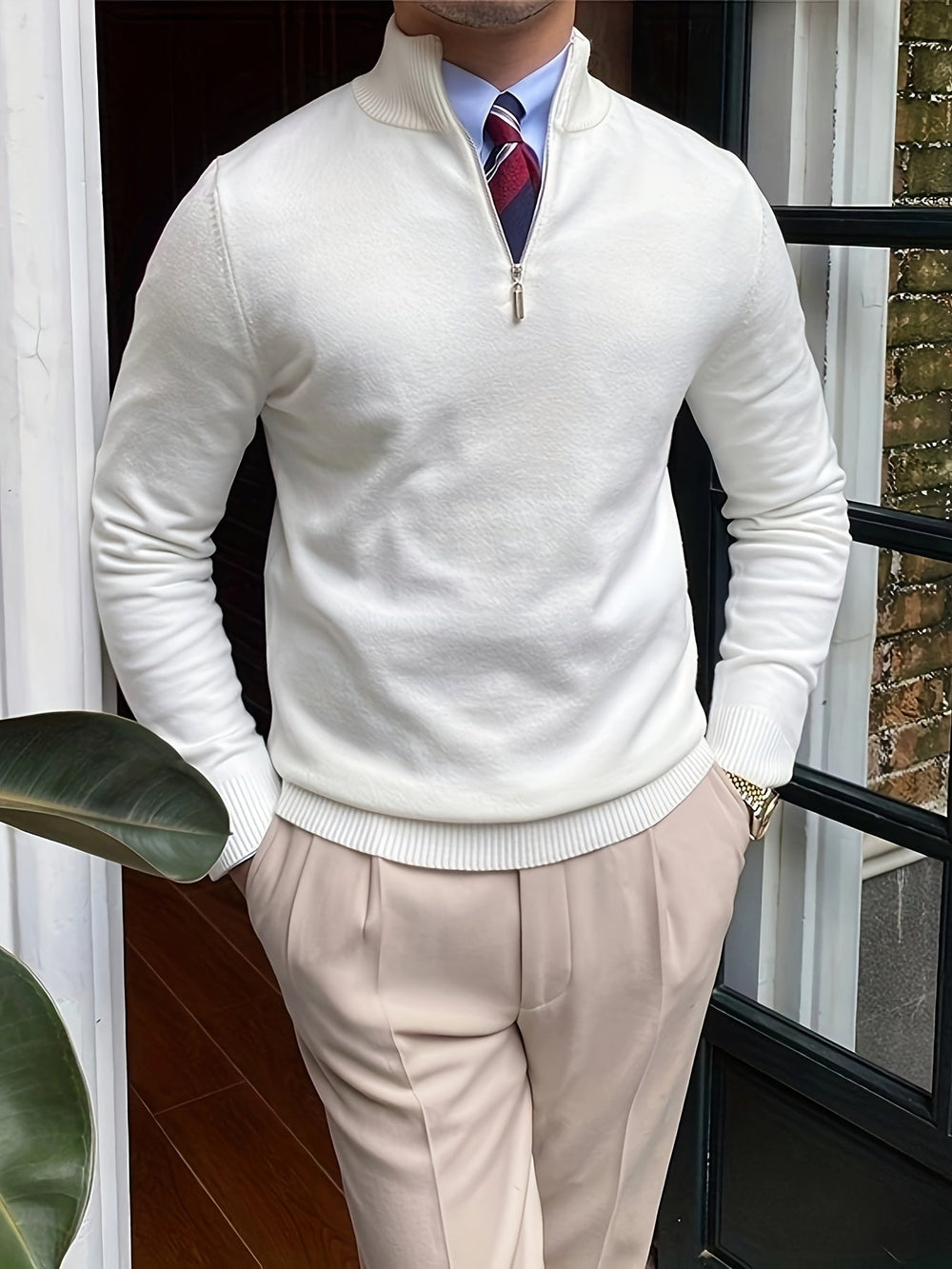 V-neck sweater for men