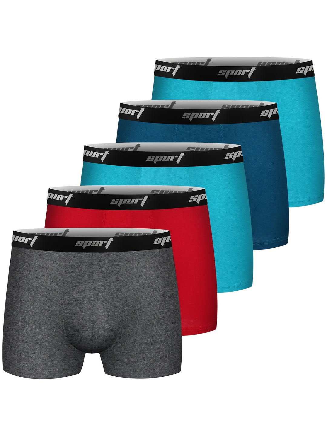 5-pack of soft, stretchy boxer shorts for men