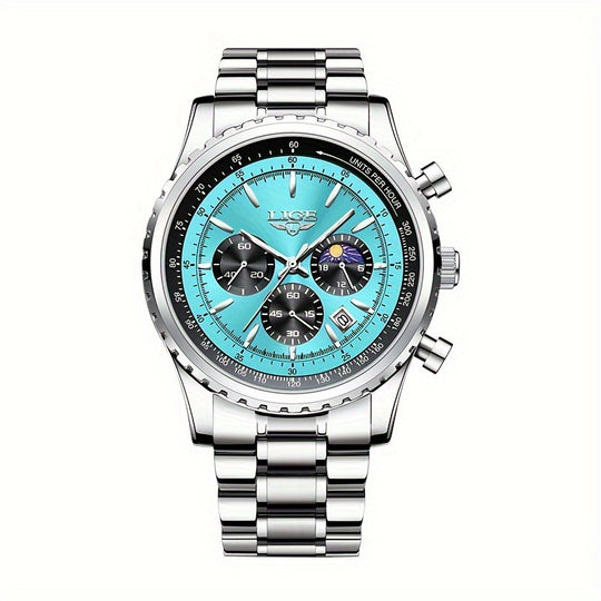 luxury quartz chronograph sports watch