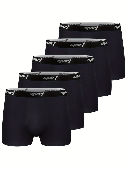 5-pack of soft, stretchy boxer shorts for men