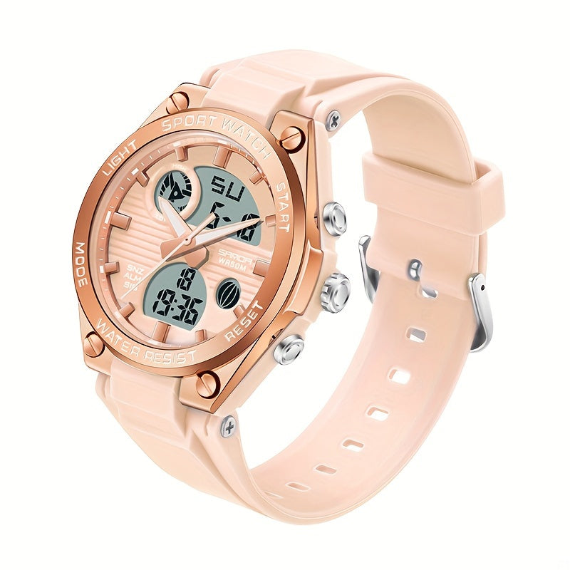 Luminous electronic sports watch for women