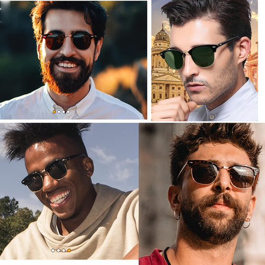 Trendy polarized retro sunglasses