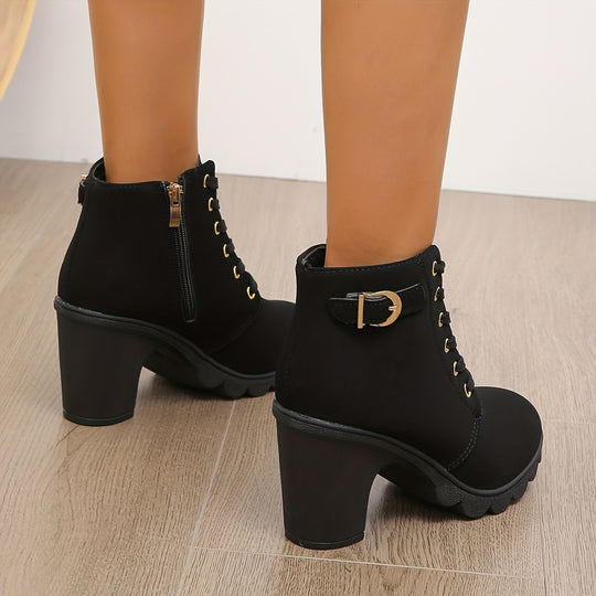 women's boots with chunky heels