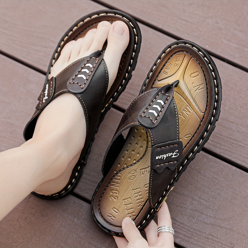 men's leather thong sandals