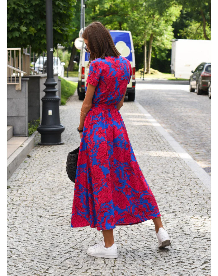 Elegant boho wrap dress