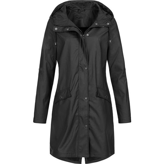 Solid Color Raincoat for Women