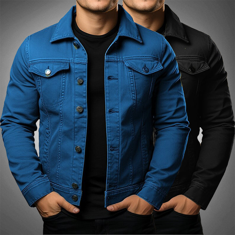 Casual, long-sleeved slim cargo jacket