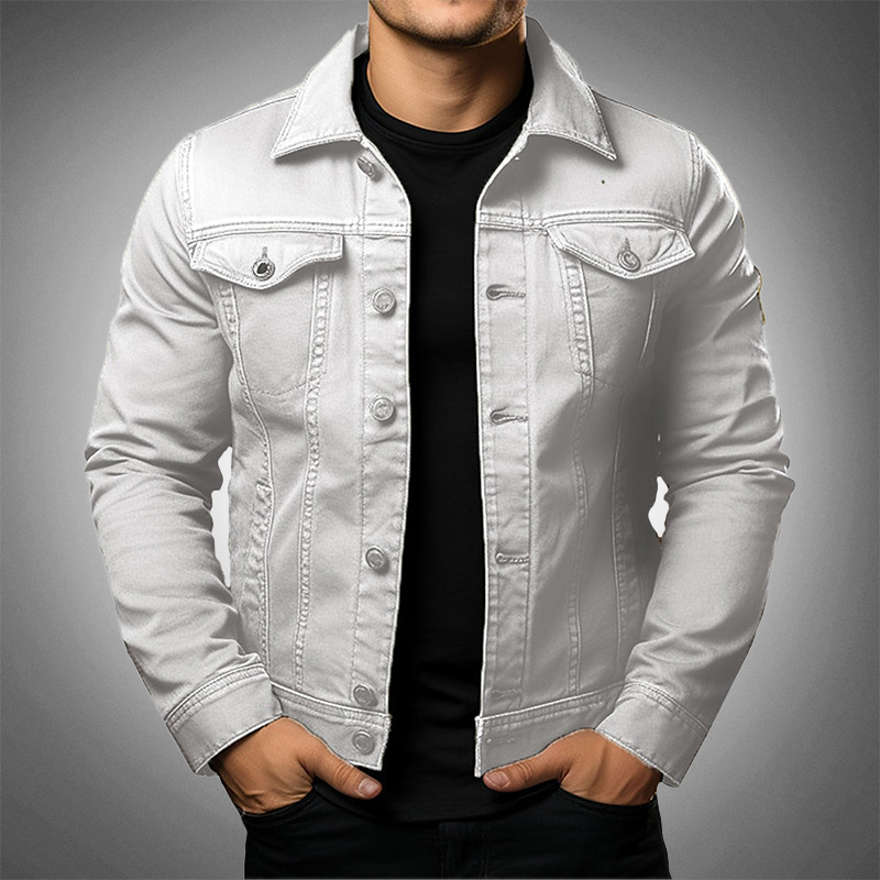 Casual, long-sleeved slim cargo jacket