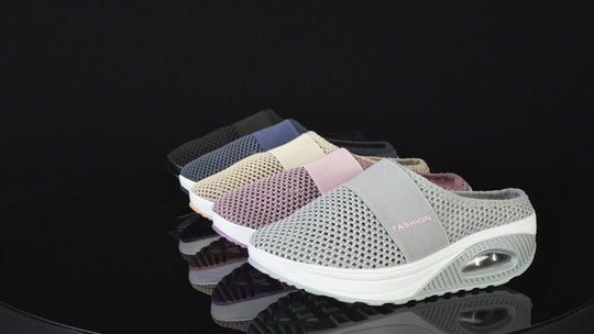 Breathable mules for women