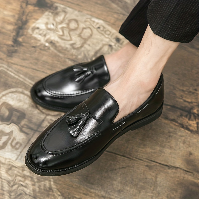 Vintage Kunstleder Loafer für Männer