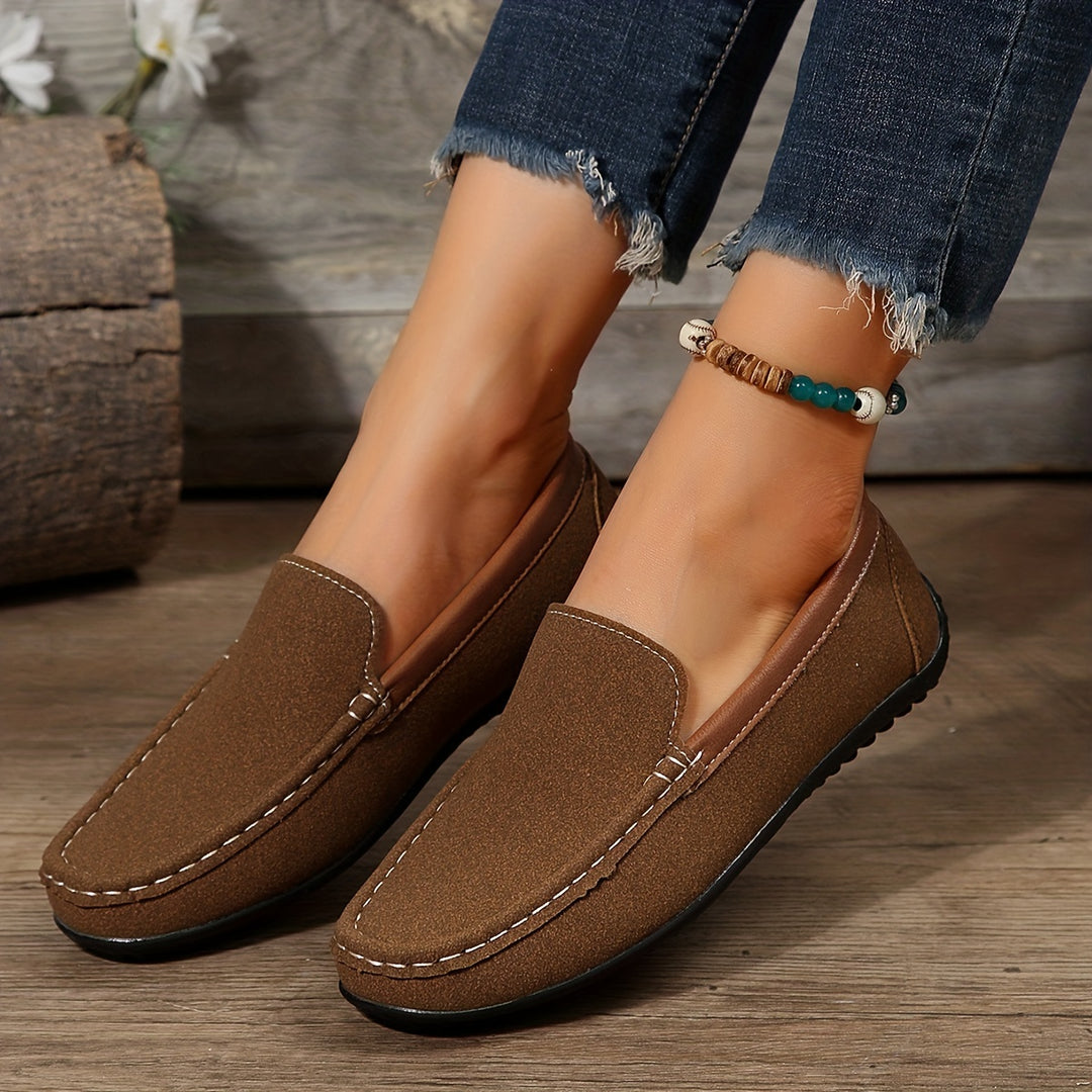 Casual Slip on Wildleder Schuhe für Frauen